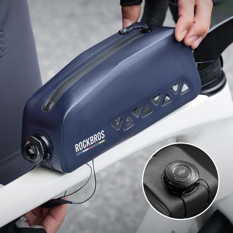 Сумка велосипедна на раму Rockbros 30120129 Road to Sky Top Tube Bag dark blue 2