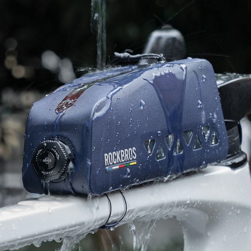 Сумка велосипедна на раму Rockbros 30120129 Road to Sky Top Tube Bag dark blue 4