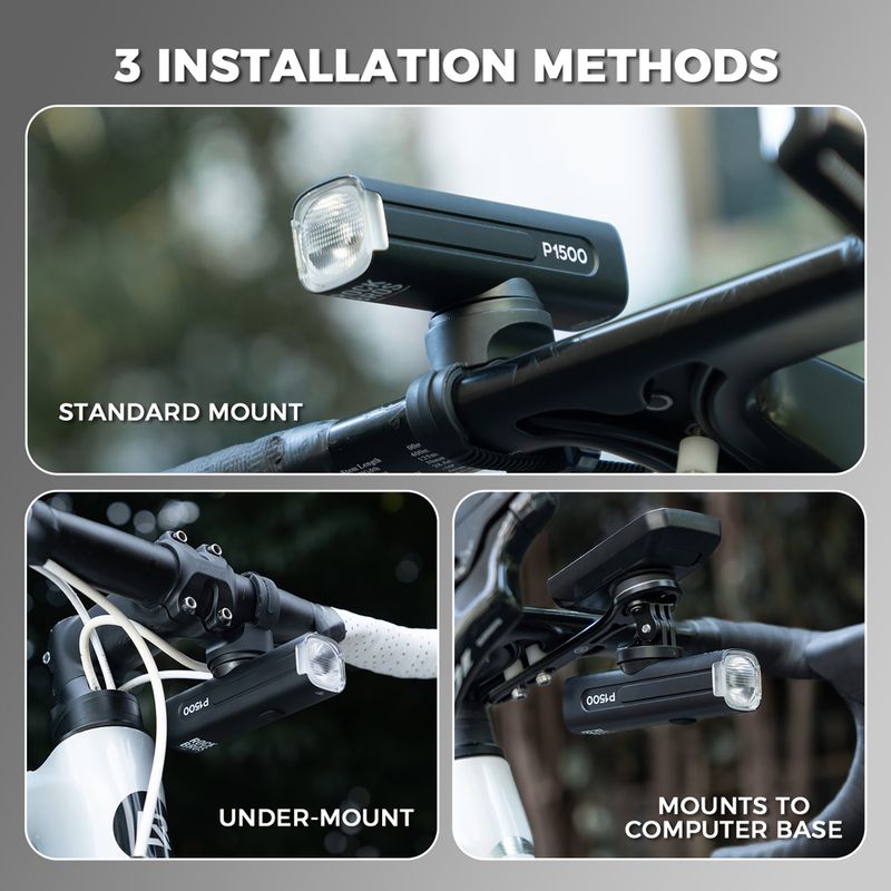 Ліхтарик велосипедний передній Rockbros 2410008003 Bike Front Light 1500 Lumen black 5