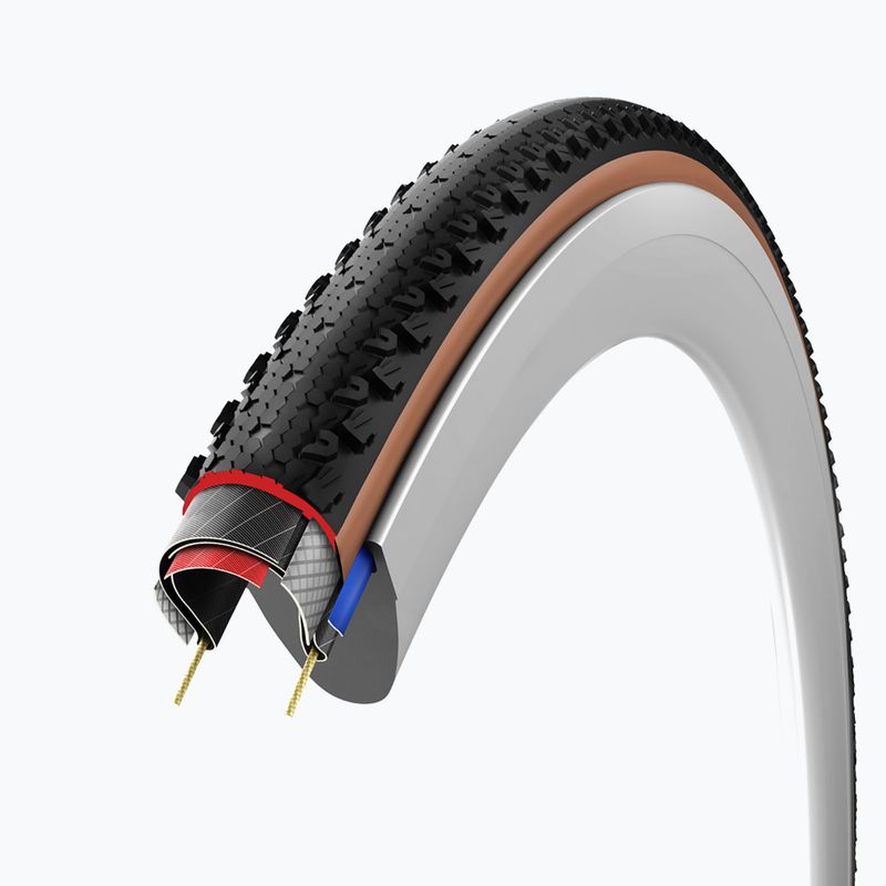 Шина велосипедна Vittoria Terreno T30 G2.0 TLR Gravel Endurance 700x37c чорний/коричневий 4