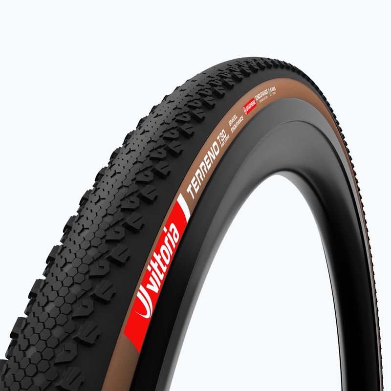 Шина велосипедна Vittoria Terreno T30 G2.0 TLR Gravel Endurance 700x40c чорний/коричневий 2
