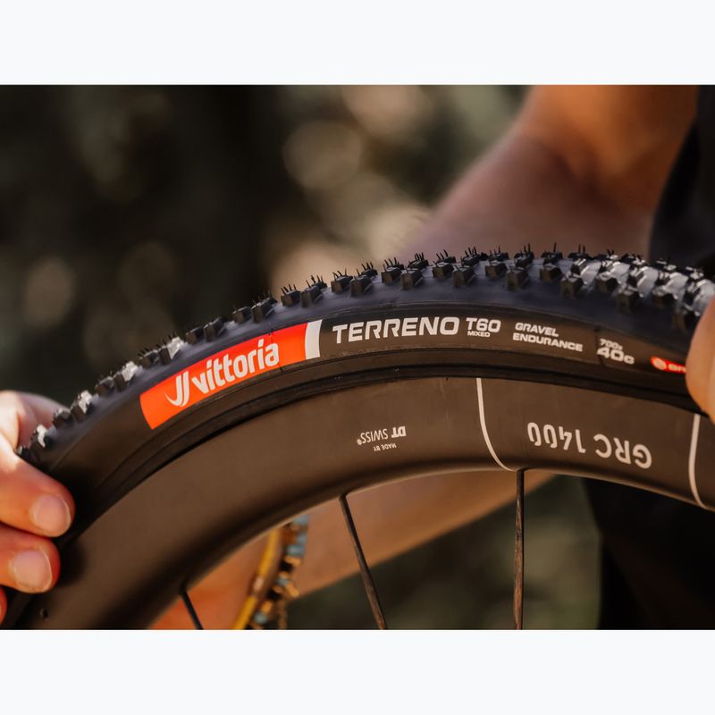 Шина велосипедна Vittoria Terreno T60 G2.0 TLR Gravel Endurance 700x40c чорний 7