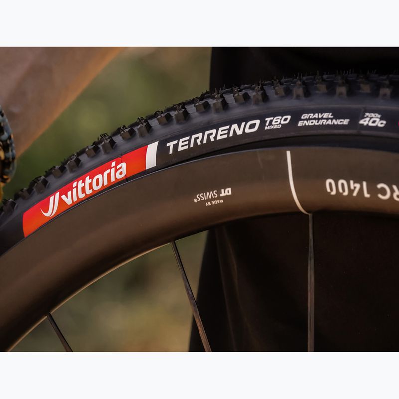 Шина велосипедна Vittoria Terreno T60 G2.0 TLR Gravel Endurance 700x40c чорний/коричневий 5