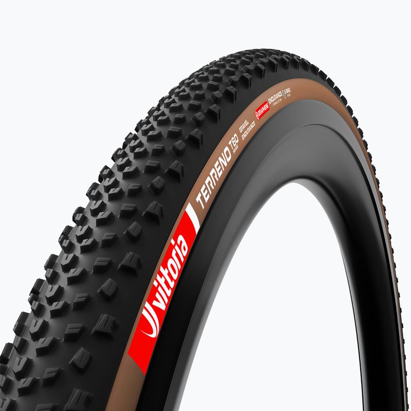 Шина велосипедна Vittoria Terreno T60 G2.0 TLR Gravel Endurance чорний/коричневий 2