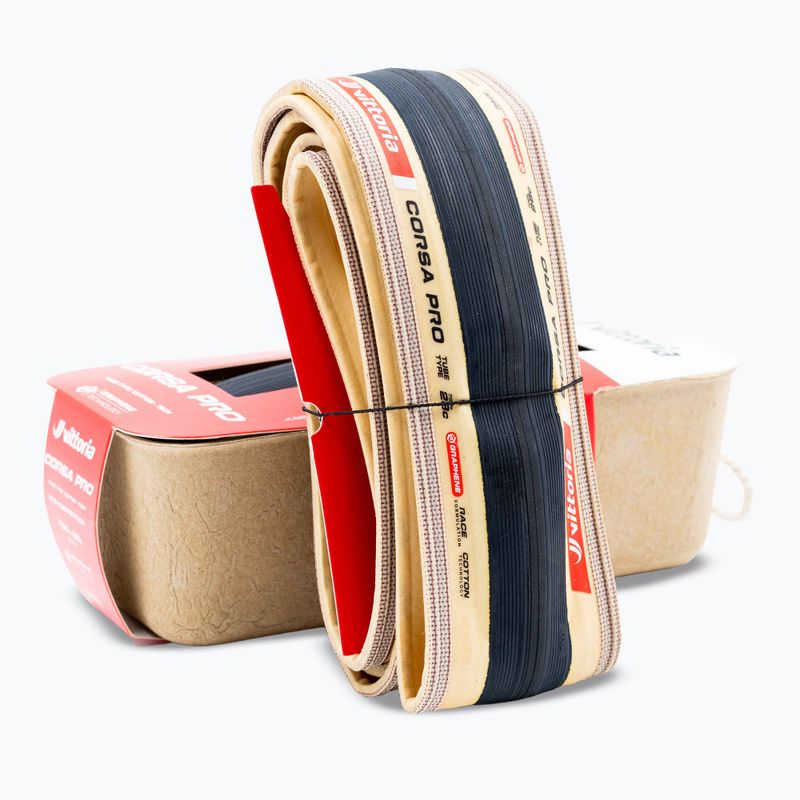 Шина велосипедна Vittoria Corsa Pro G2.0 700 x 28C чорний/бежевий 6