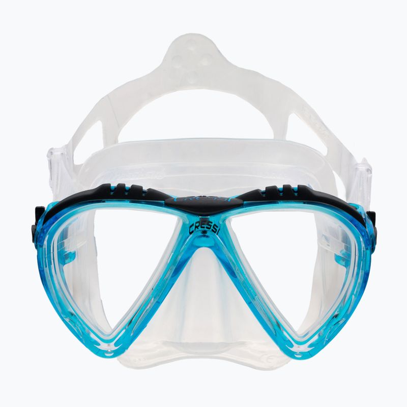 Маска для дайвінгу Cressi Lince clear/aquamarine 2