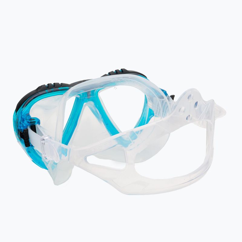 Маска для дайвінгу Cressi Lince clear/aquamarine 4