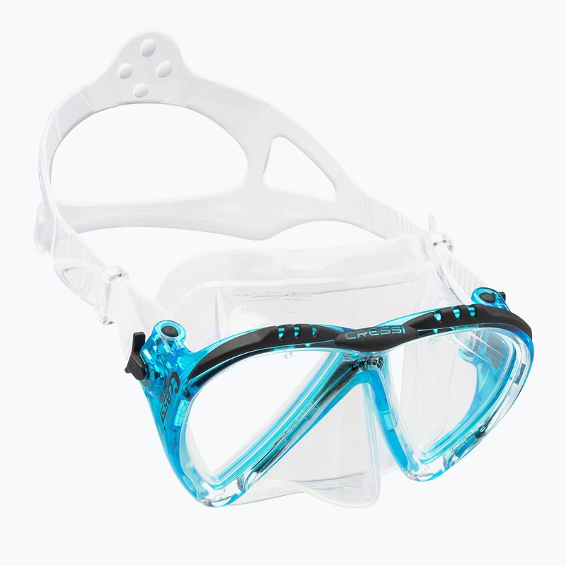 Маска для дайвінгу Cressi Lince clear/aquamarine 6