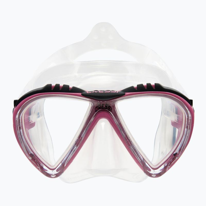 Маска для дайвінгу Cressi Lince clear/pink 2