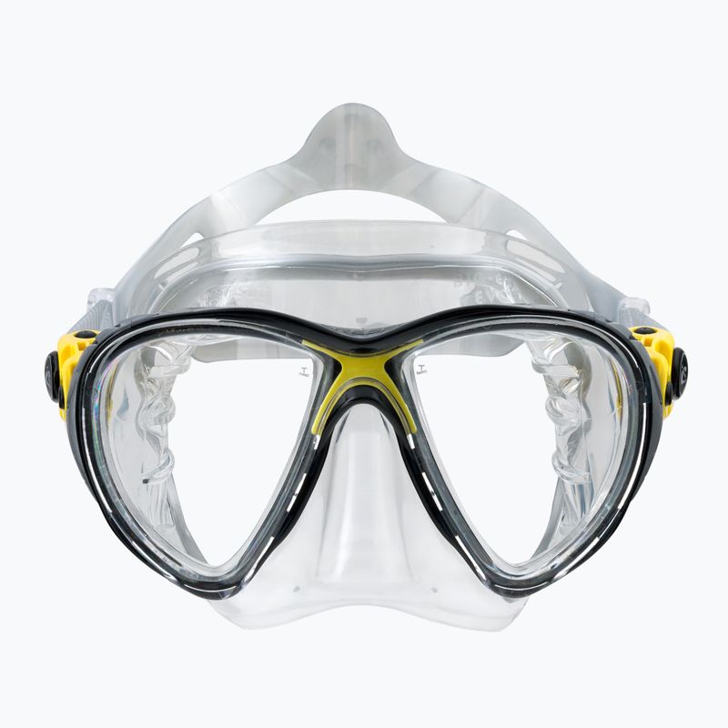 Маска для дайвінгу Cressi Big Eyes Evolution crystal/yellow 2