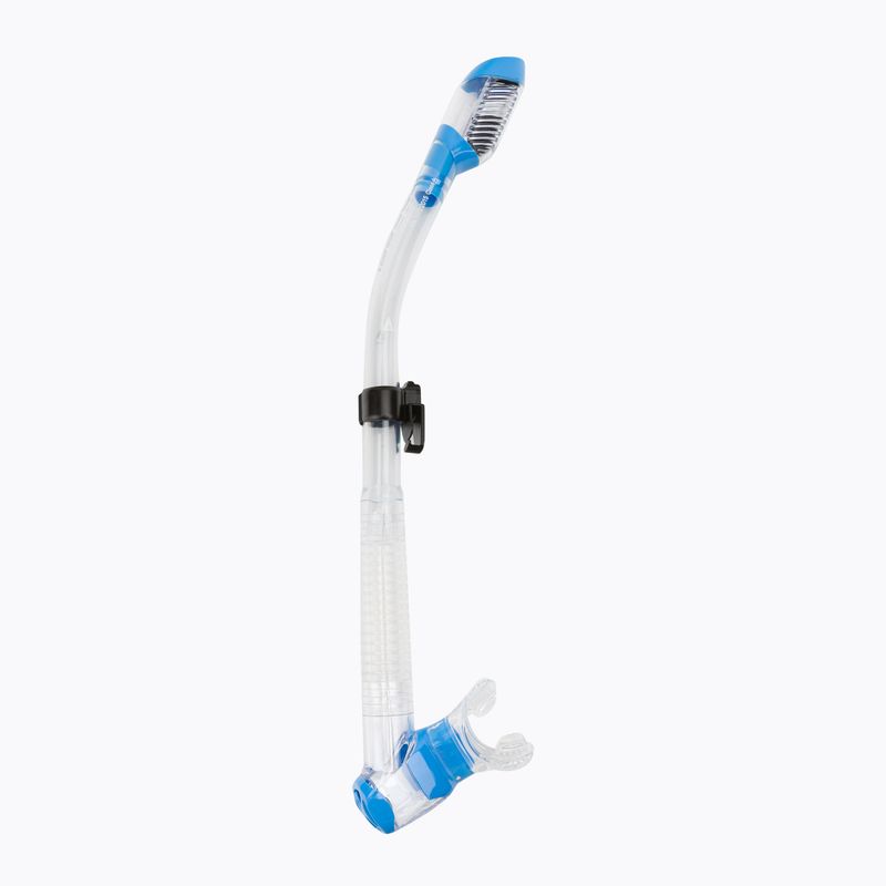 Трубка для дайвінгу Cressi Dry clear/light blue