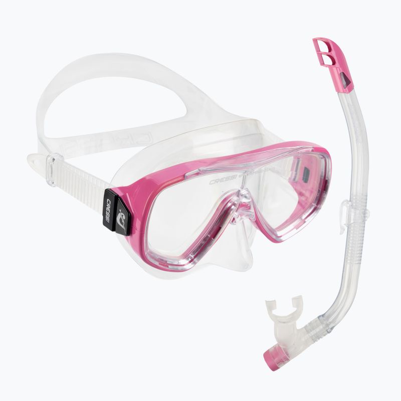 Набір для снорклінгу дитячий Cressi Ondina + Top clear/pink