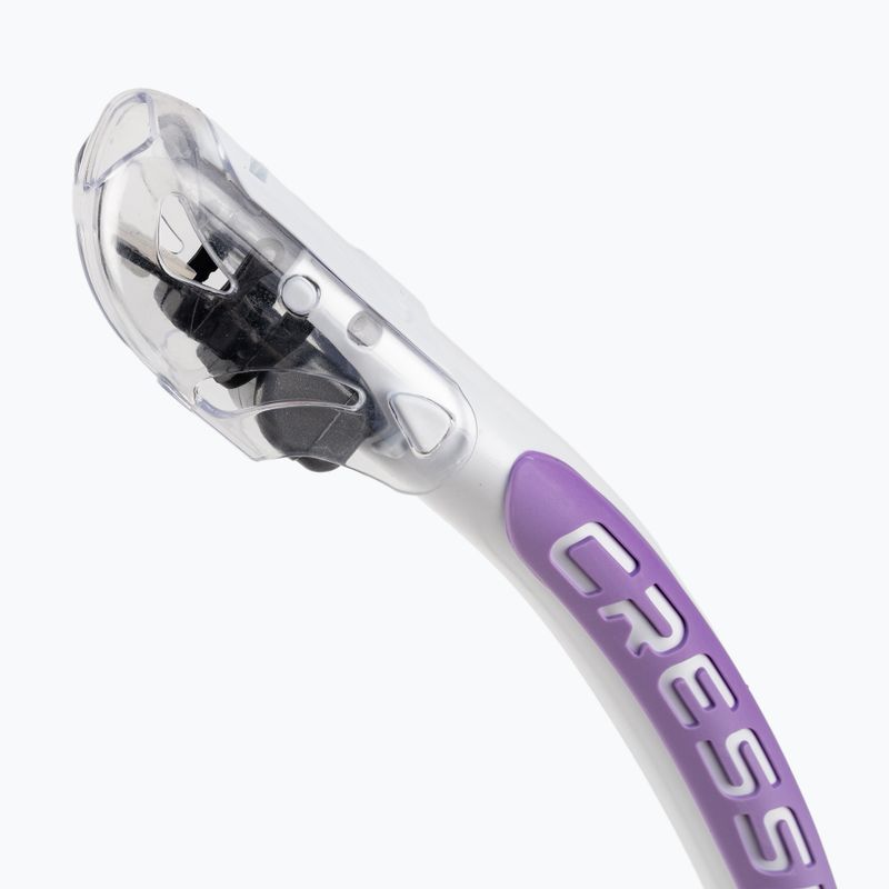 Трубка для дайвінгу Cressi Alpha Ultra Dry clear/white lilic 2