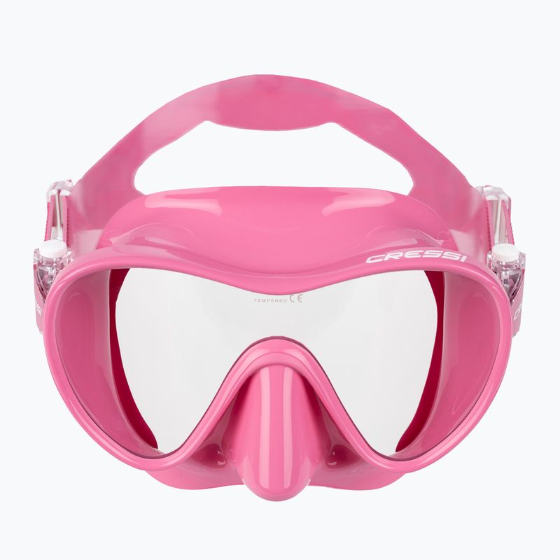 Маска для дайвінгу Cressi F1 pink 2