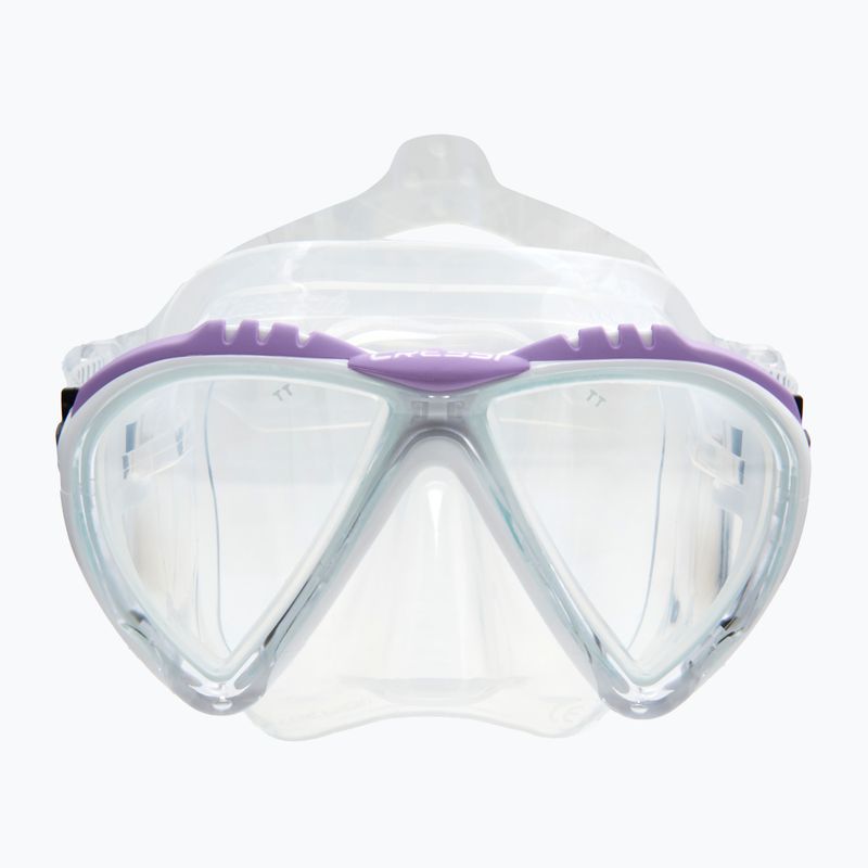 Маска для дайвінгу Cressi Lince clear/white/lilac 2