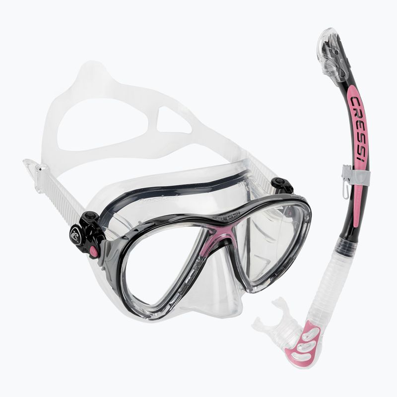 Набір для дайвінга Cressi Big Eyes Evolution + Alpha Ultra Dry black/pink