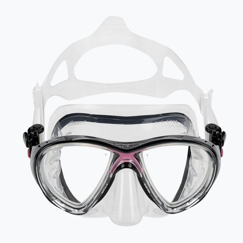 Набір для дайвінга Cressi Big Eyes Evolution + Alpha Ultra Dry black/pink 4