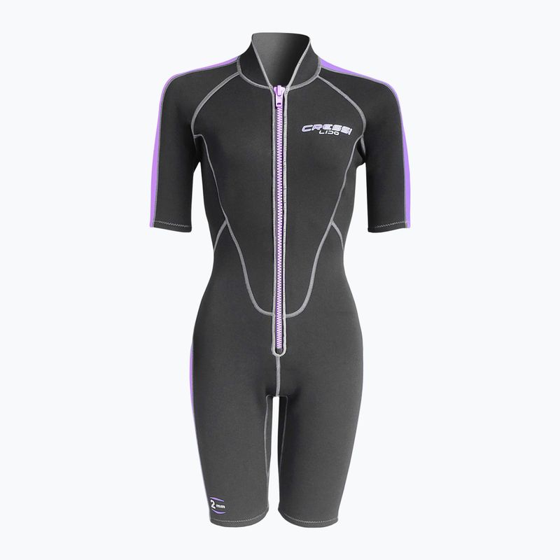 Гідрокостюм жіночий Cressi Lido Shorty 2 мм black/lilac