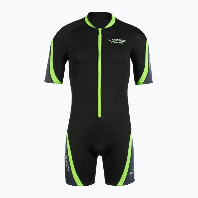 Чоловічий гідрокостюм Cressi Playa Shorty 2.5 мм чорний/лаймовий 2