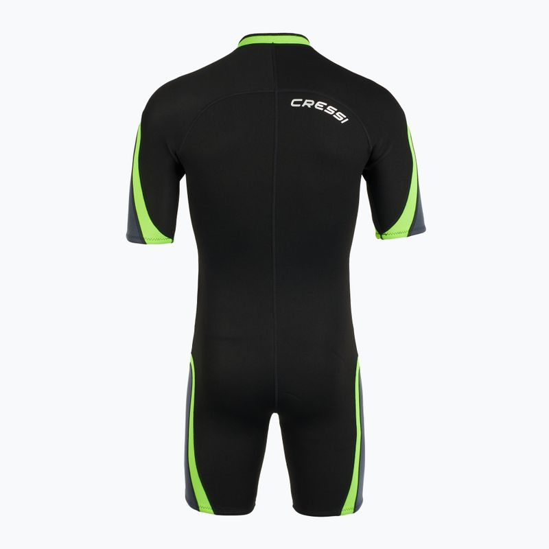 Чоловічий гідрокостюм Cressi Playa Shorty 2.5 мм чорний/лаймовий 3