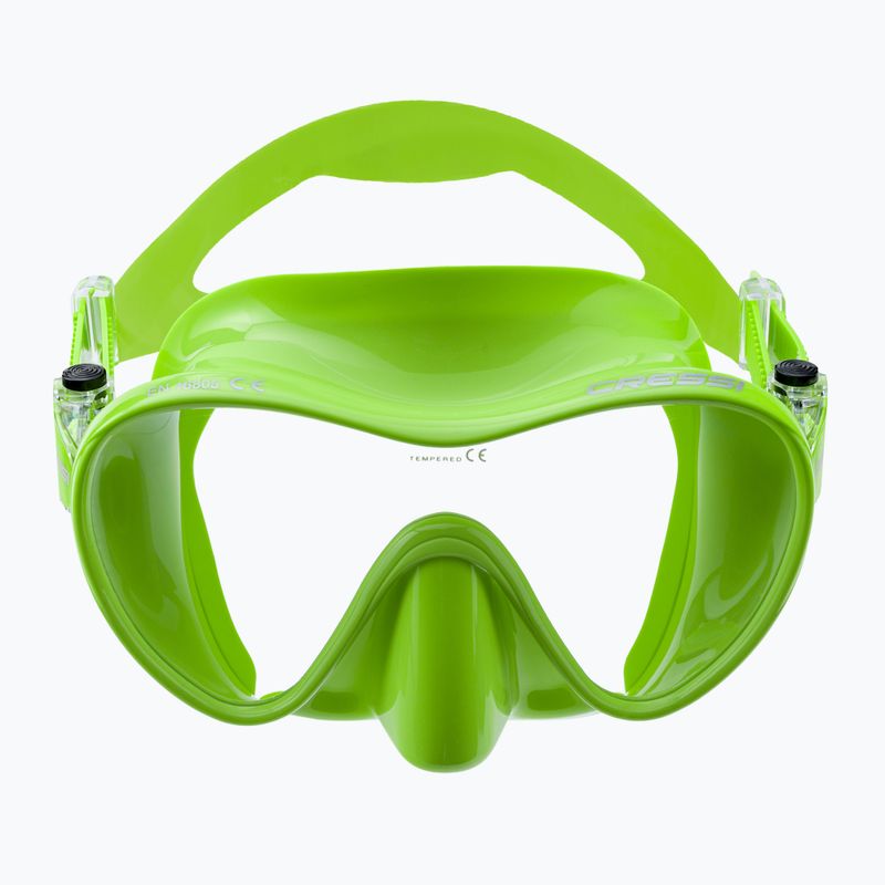 Маска для дайвінгу Cressi F1 lime 2