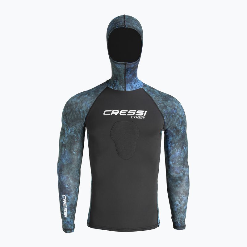 Лонгслів для плавання чоловічий Cressi Cobia Hunter camo blue 2
