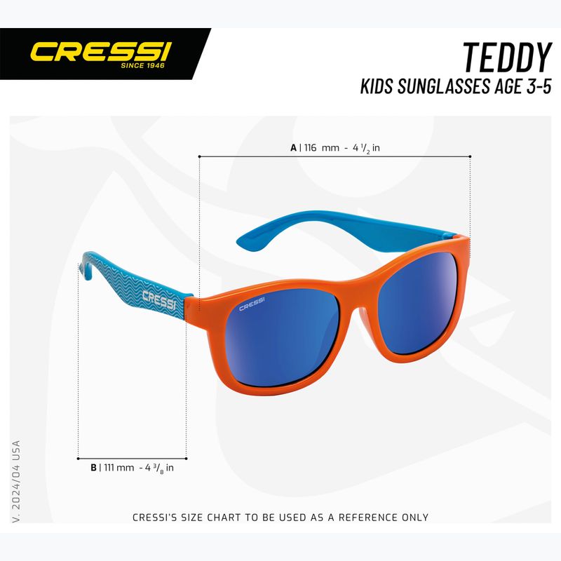Дитячі сонцезахисні окуляри Cressi Teddy рибки/дзеркальні сині 4