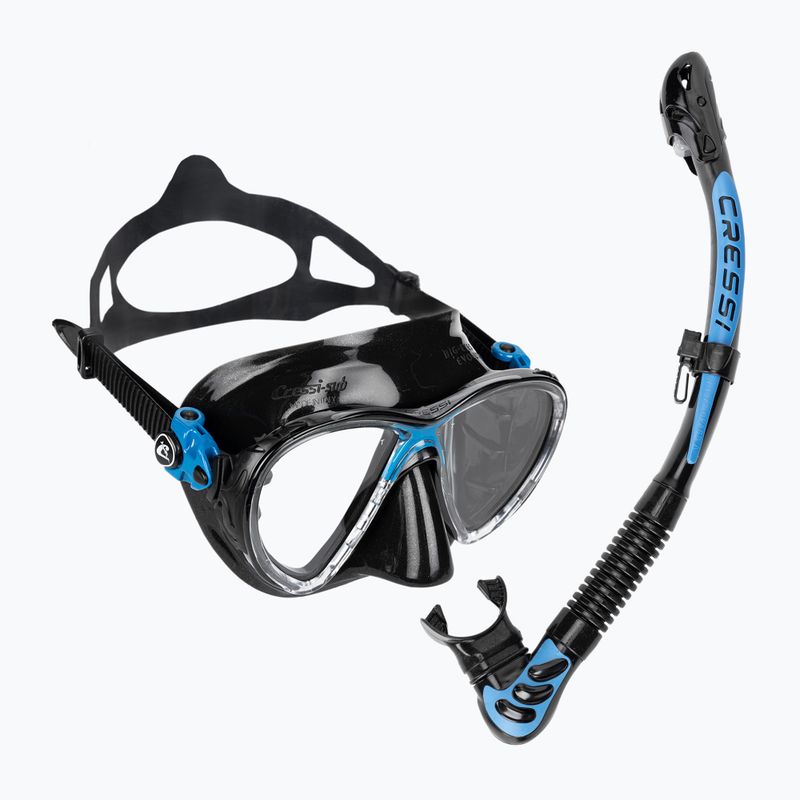 Набір для дайвінга Cressi Big Eyes Evolution + Alpha Ultra Dry black/blue