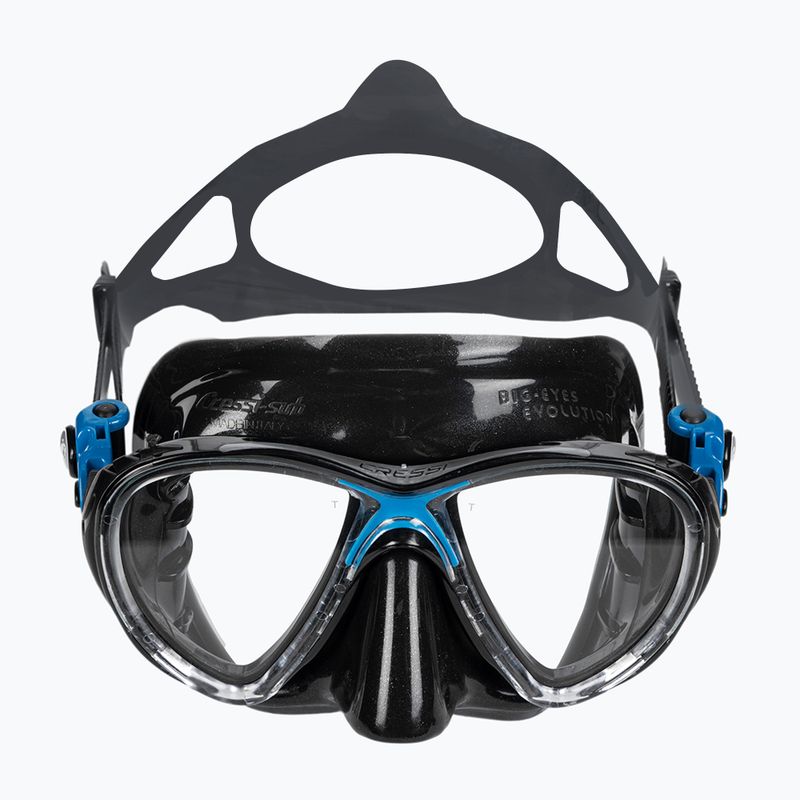 Набір для дайвінга Cressi Big Eyes Evolution + Alpha Ultra Dry black/blue 4