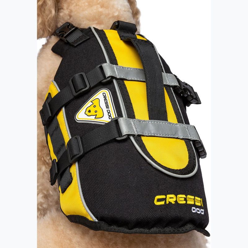 Жилет страхувальний для собаки Cressi Dog Life Jacket black/yellow 4