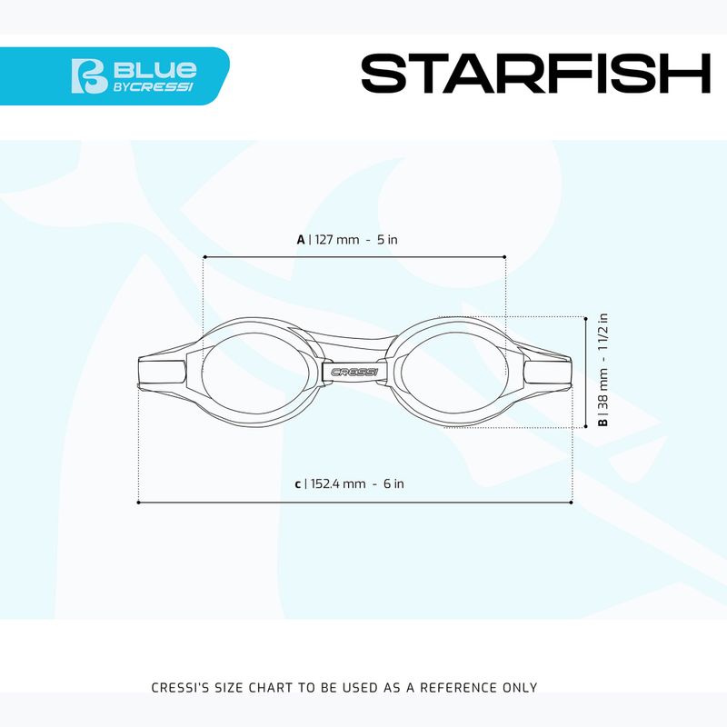 Окуляри для плавання дитячі Cressi Starfish red/azure 2