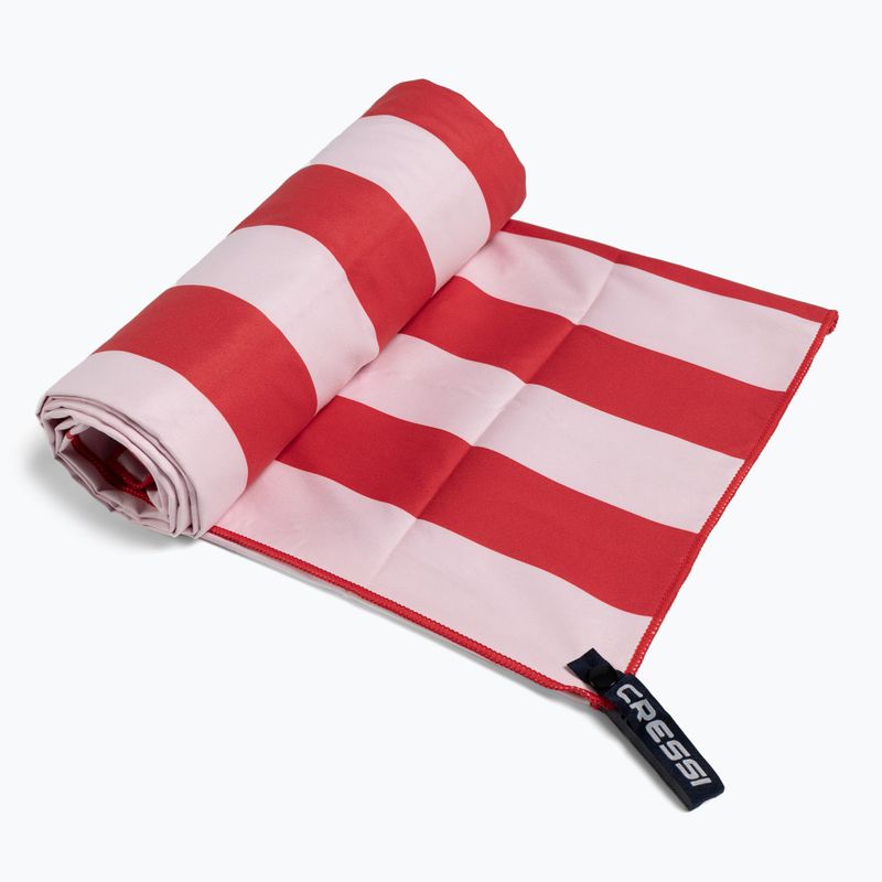 Рушник швидковисихаючий Cressi Microfiber Stripe red 2