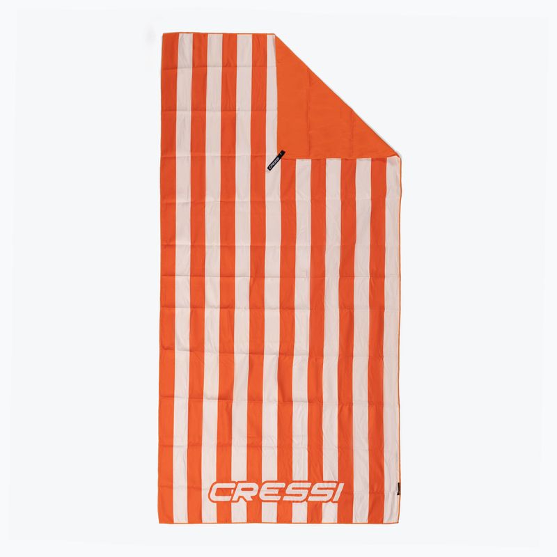 Рушник швидковисихаючий Cressi Microfiber Stripe tangerine