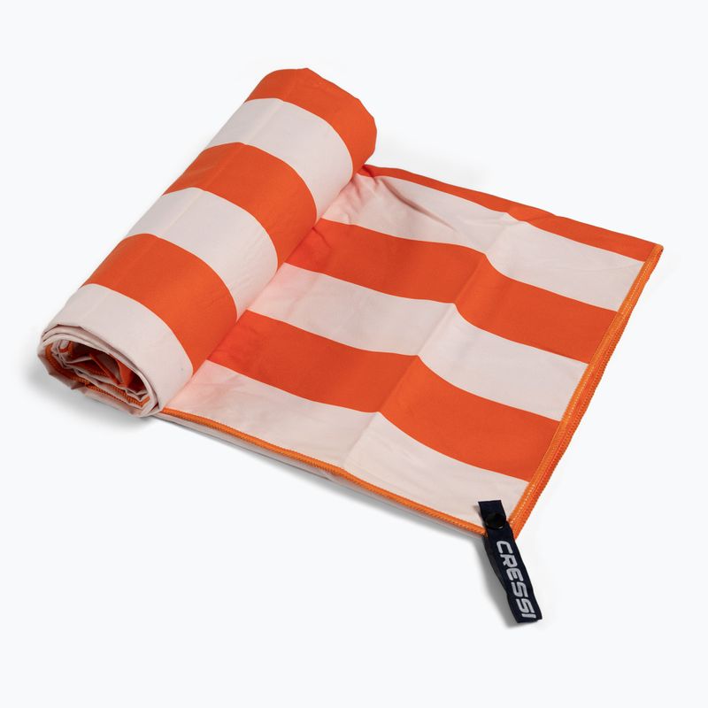 Рушник швидковисихаючий Cressi Microfiber Stripe tangerine 2