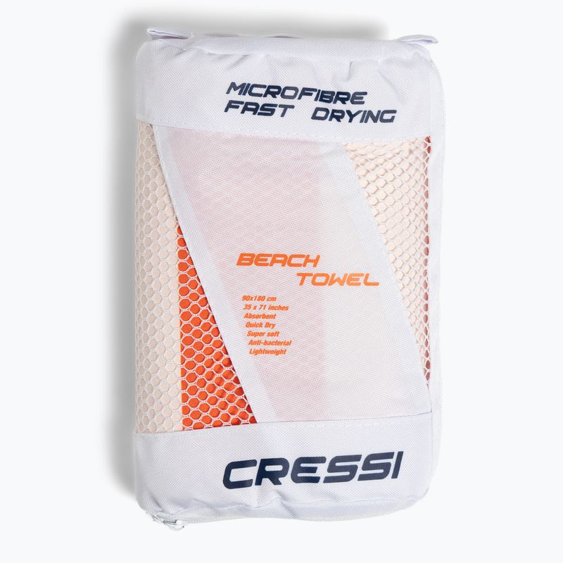 Рушник швидковисихаючий Cressi Microfiber Stripe tangerine 5