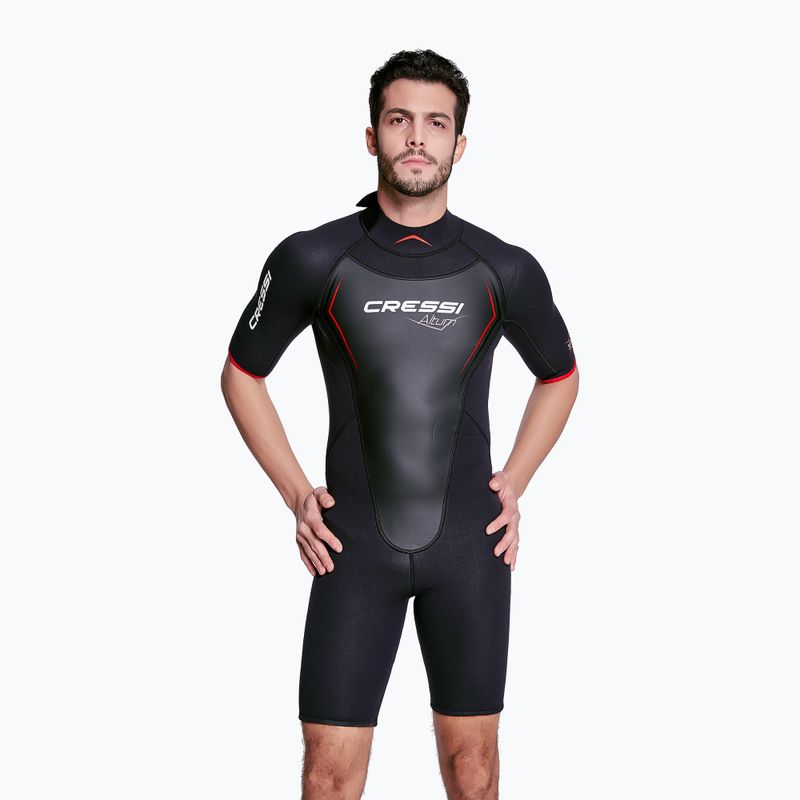 Гідрокостюм для дайвінгу чоловічий Cressi Altum Wetsuit Shorty 3 mm black/red