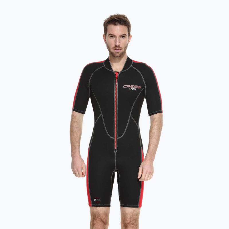 Гідрокостюм чоловічий Cressi Lido Shorty 2 мм black/red