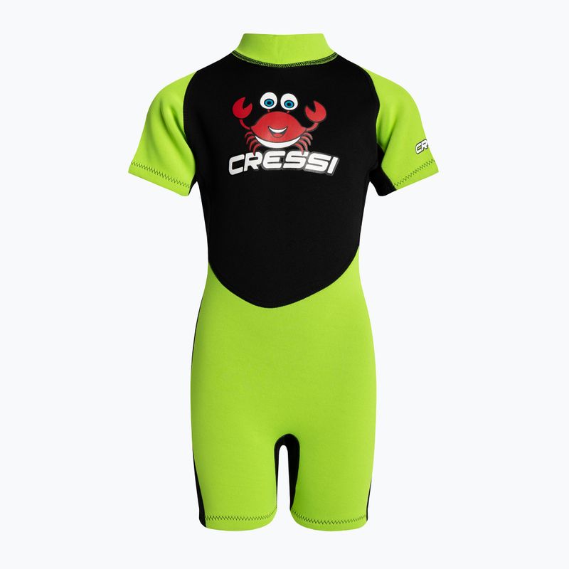 Гідрокостюм дитячий Cressi Smoby Shorty 2 mm black/fluo green