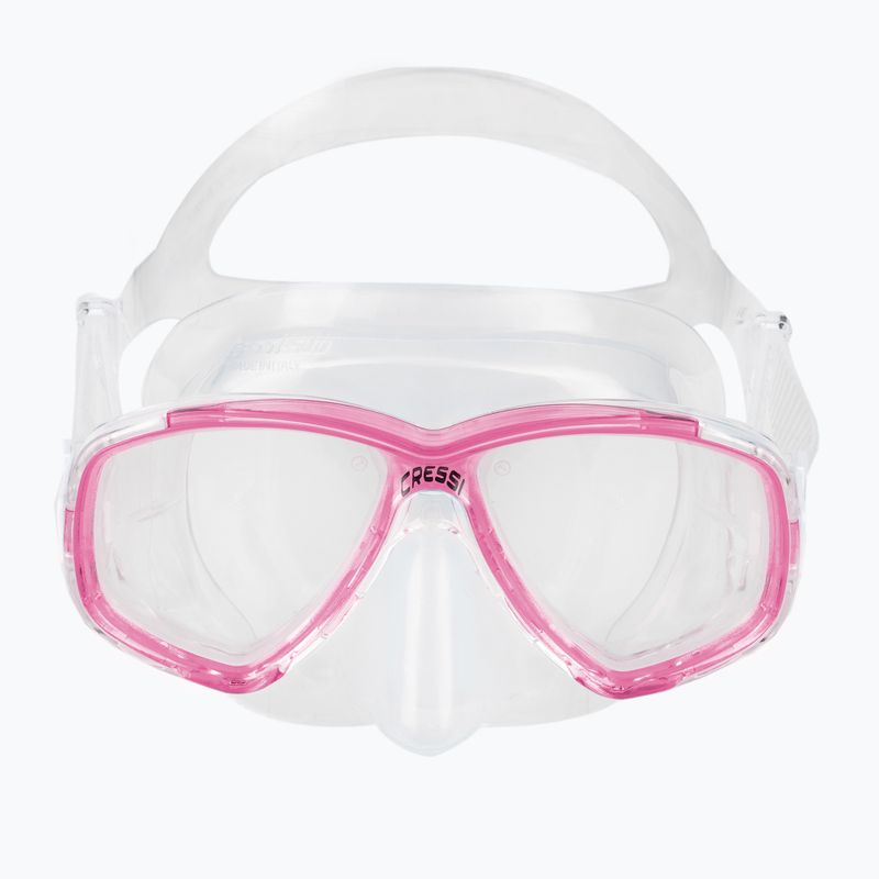 Маска для дайвінгу Cressi Perla clear/pink 2