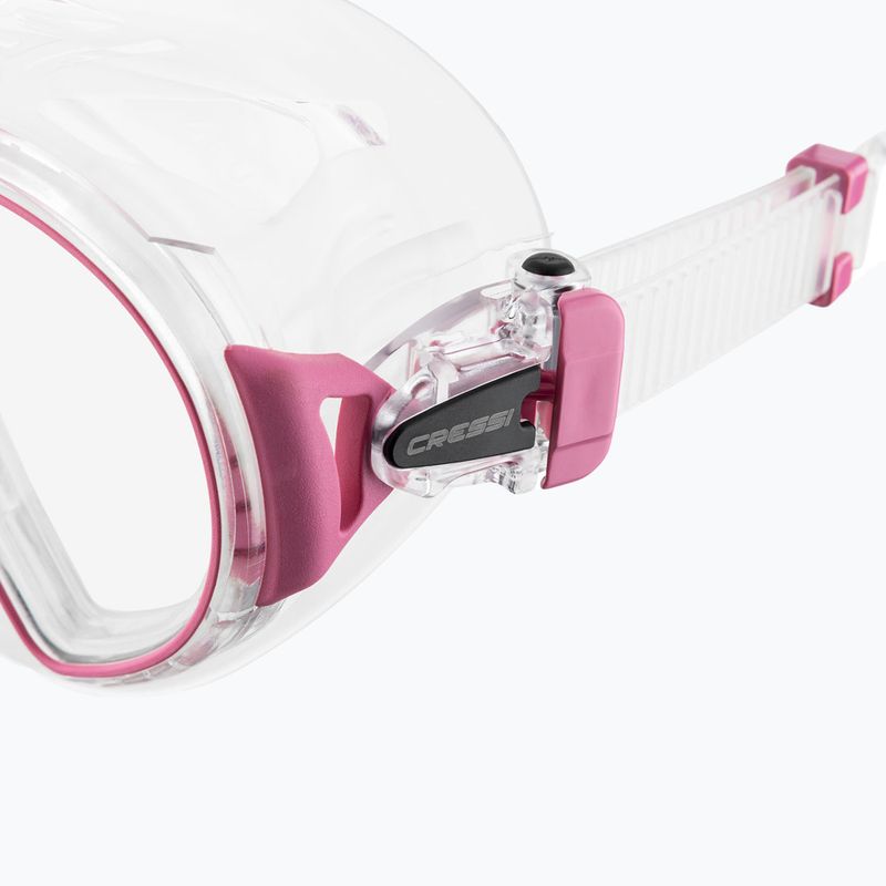 Маска для дайвінгу Cressi Zeus clear pink 4