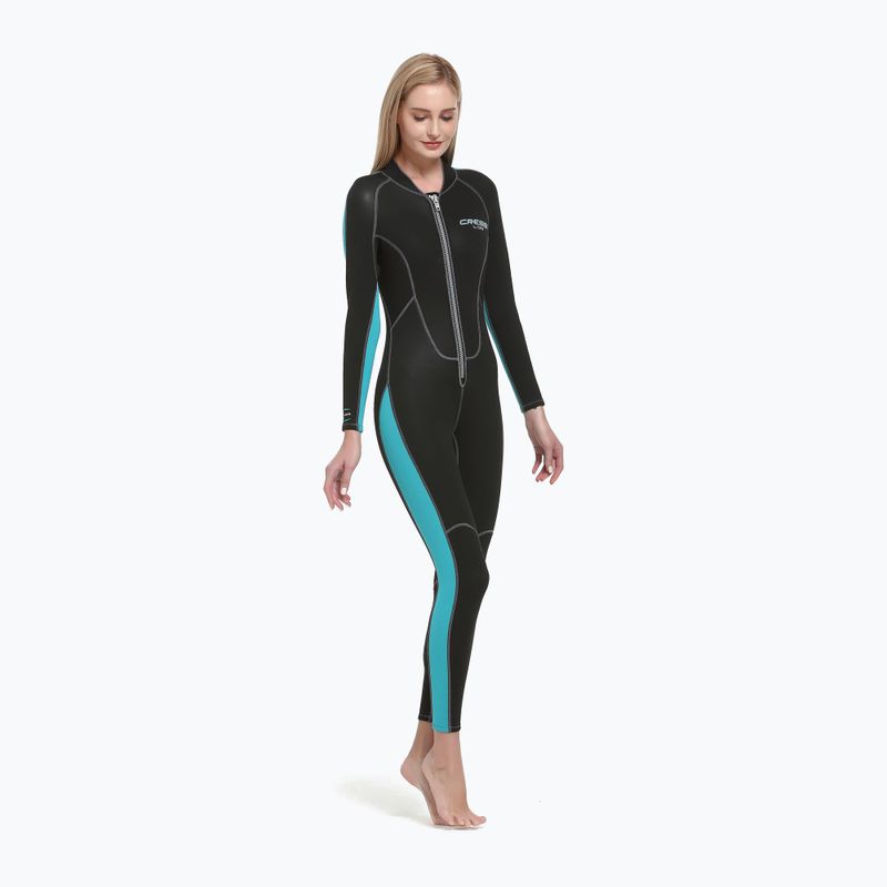 Гідрокостюм жіночий Cressi Lido Monopiece 2 мм black/aquamarine