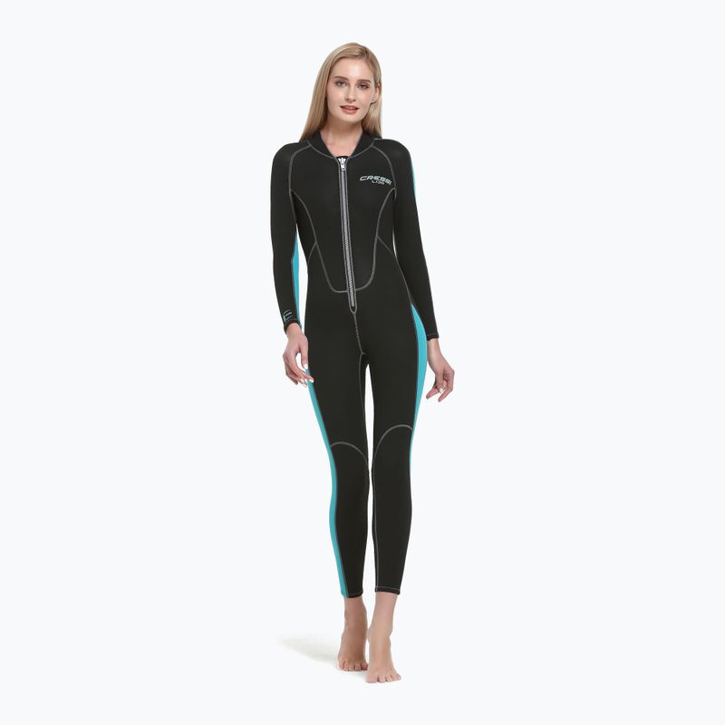 Гідрокостюм жіночий Cressi Lido Monopiece 2 мм black/aquamarine 5