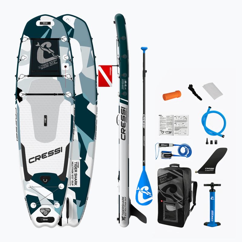 SUP-дошка  Cressi Tiger Shark Multitask iSUP 10'2'' aquamarine camo