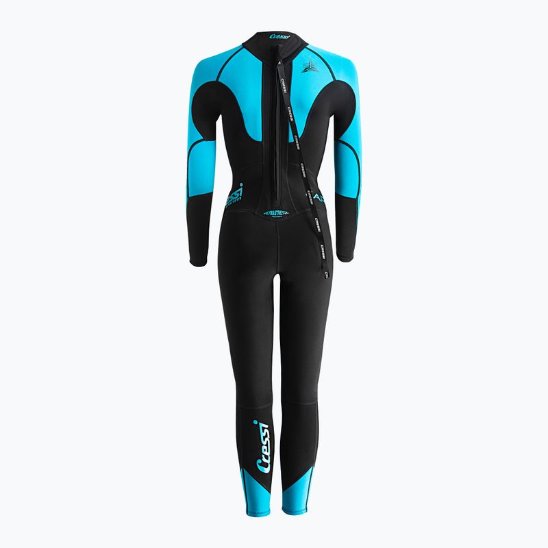 Гідрокостюм жіночий Cressi Karua 3/2 mm black/turquoise 2