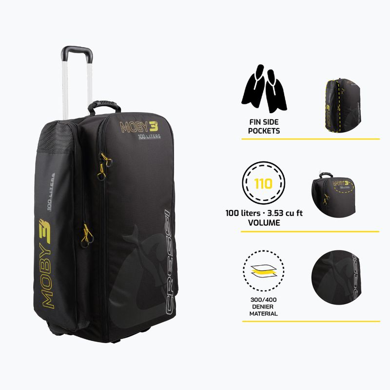 Сумка дорожня Cressi Moby 3 100 л black/yellow 7