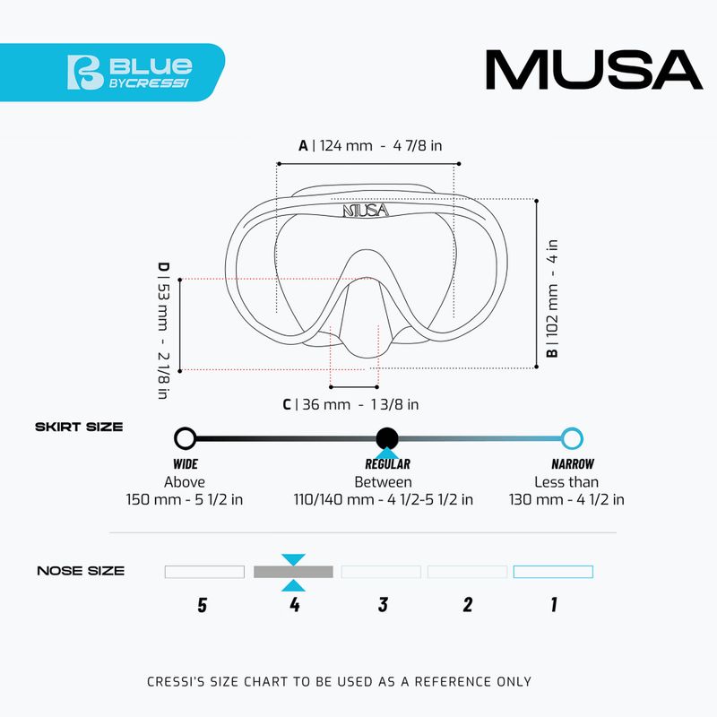 Маска для дайвінгу Cressi Musa black 5