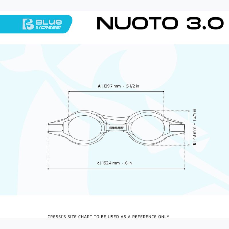 Окуляри для плавання Cressi Nuoto 3.0 black/black mirrored 4