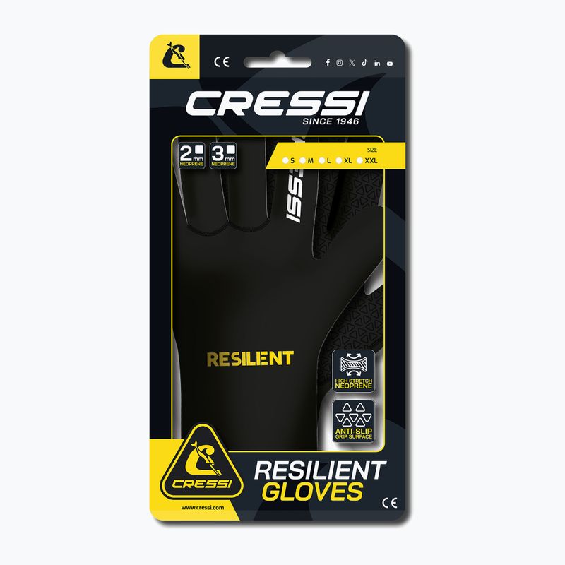 Неопренові рукавички Cressi Resilient 2 мм чорні 8