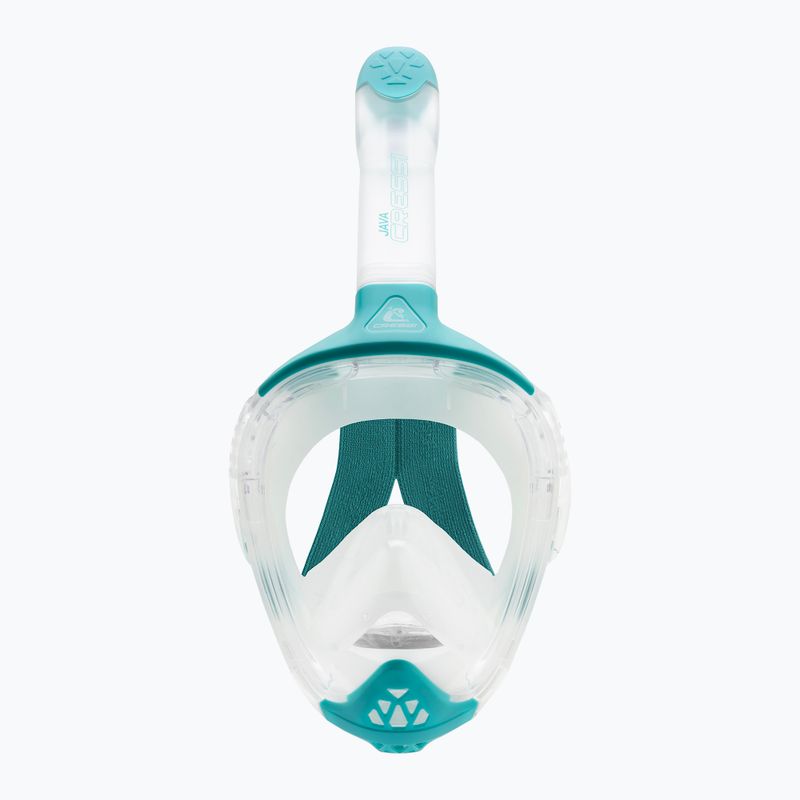 Маска повнолицьова для снорклінгу Cressi Java Full Face clear/aquamarine 3