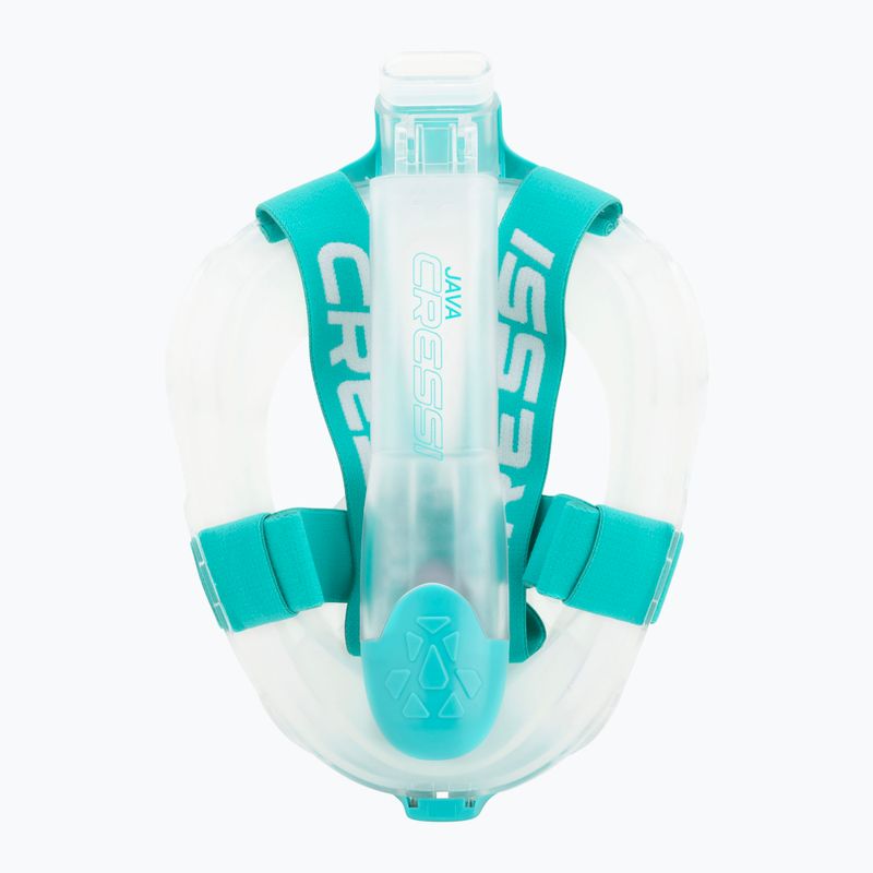 Маска повнолицьова для снорклінгу Cressi Java Full Face clear/aquamarine 6